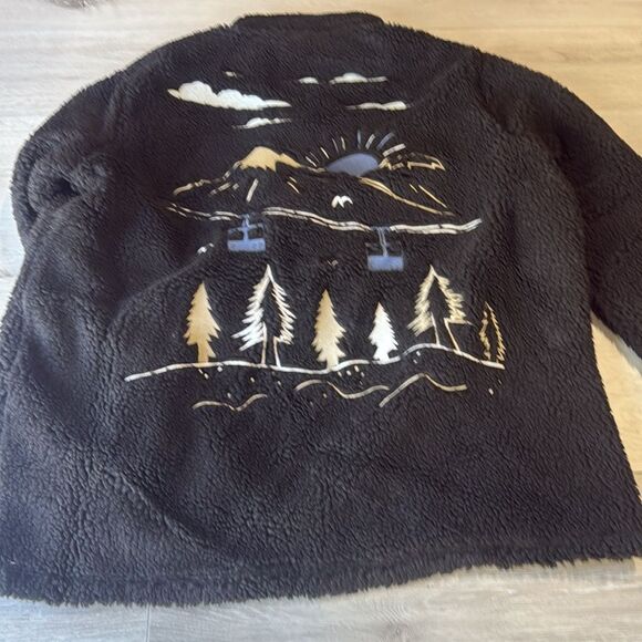 Express Embroidered Print Sherpa Quarter Zip Sweatshirt XXL Tall NWT in packagin - Picture 6 of 6
